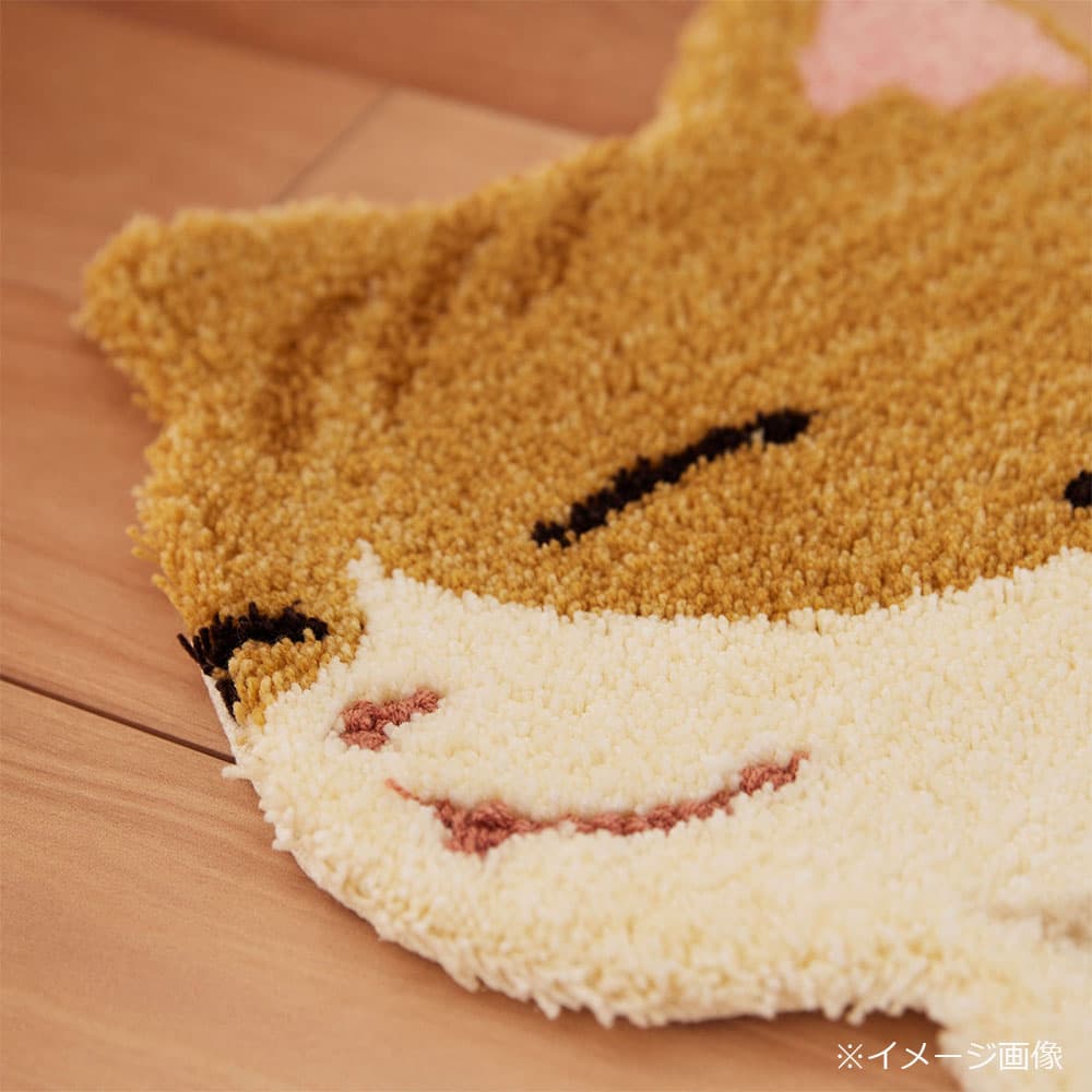 ラグ「コウバコスワリ」チャトラ 70ｘ60cm