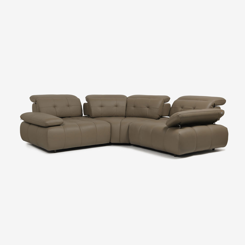 CORIUM（コリウム）コーナーソファ3点セット「ヴァロ model.COR-A6351」革#CO-JRY513E パインバーク色【お手入れキットの特典付き】