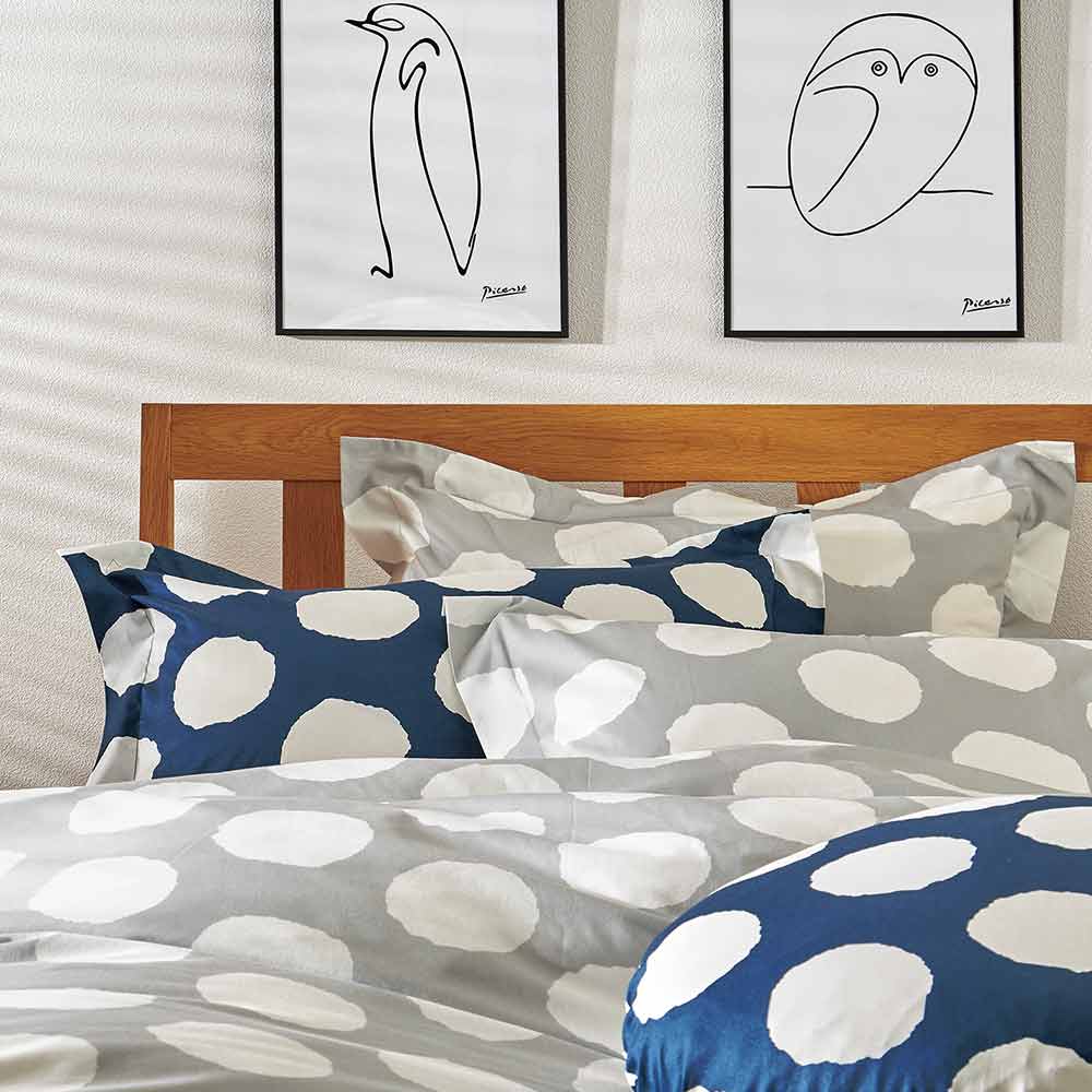 まくらカバー（横被せ）「URBANE CASA ドット」全2サイズ 全2色【受注生産品】