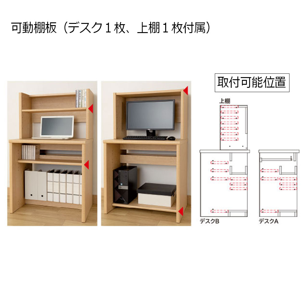 小島工芸　上棚「アコード U75」幅75cm 全4色
