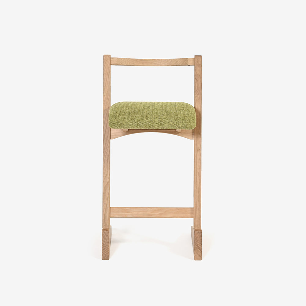匠工芸 スツール「PARROT CHAIR パロットチェア」オーク材 布#F1Vesper GR色【受注生産品】