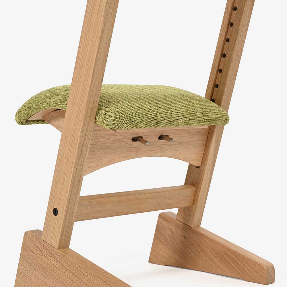 匠工芸 スツール「PARROT CHAIR パロットチェア」オーク材 布#F1Vesper GR色【受注生産品】