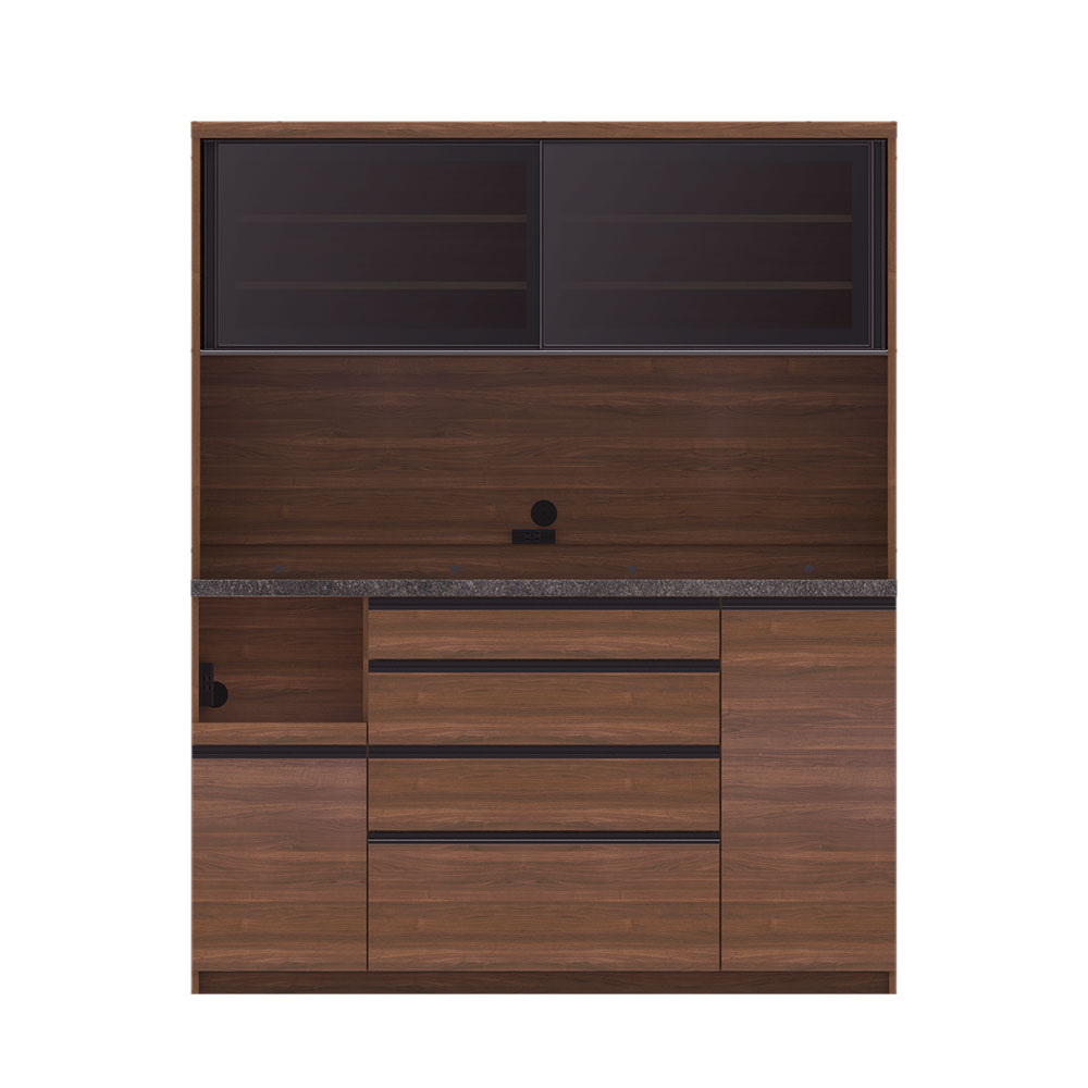 Pamouna（パモウナ）オープンボード「ECA-1600R」幅160cm 奥行50cm 高さ197.5cm スライドドア ハイカウンター 全3色