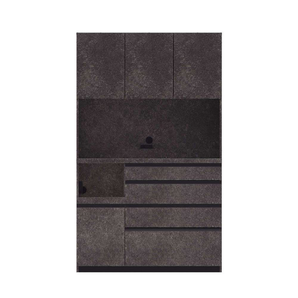 Pamouna（パモウナ）オープンボード「ECB-S1200R」幅120cm 奥行44.5cm 高さ197.5cm 開き扉 ハイカウンター 全3色