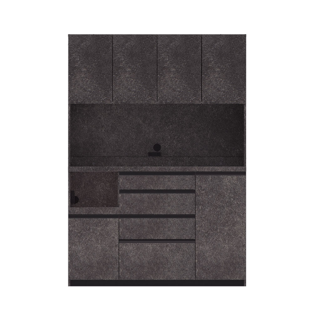 Pamouna（パモウナ）オープンボード「ECB-S1400R」幅140cm 奥行44.5cm 高さ197.5cm 開き扉 ハイカウンター 全3色