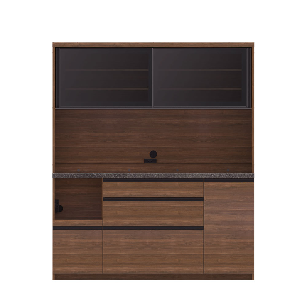 Pamouna（パモウナ）オープンボード「EMA-S1600R」幅160cm 奥行44.5cm 高さ188.5cm スライドドア レギュラーカウンター 全3色