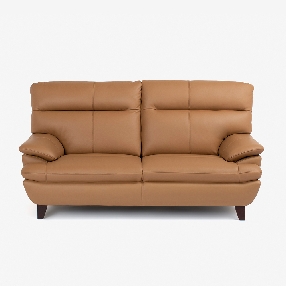 ソファ 2.5人掛け「ルーニー SD-344」幅183cm 半革キャメル色 #M-02【お手入れキットの特典付き】