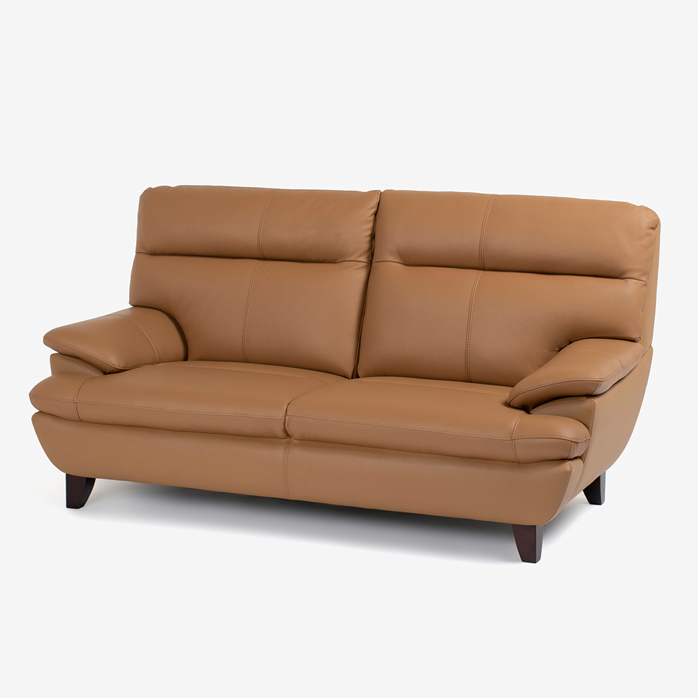 ソファ 2.5人掛け「ルーニー SD-344」幅183cm 半革キャメル色 #M-02【お手入れキットの特典付き】