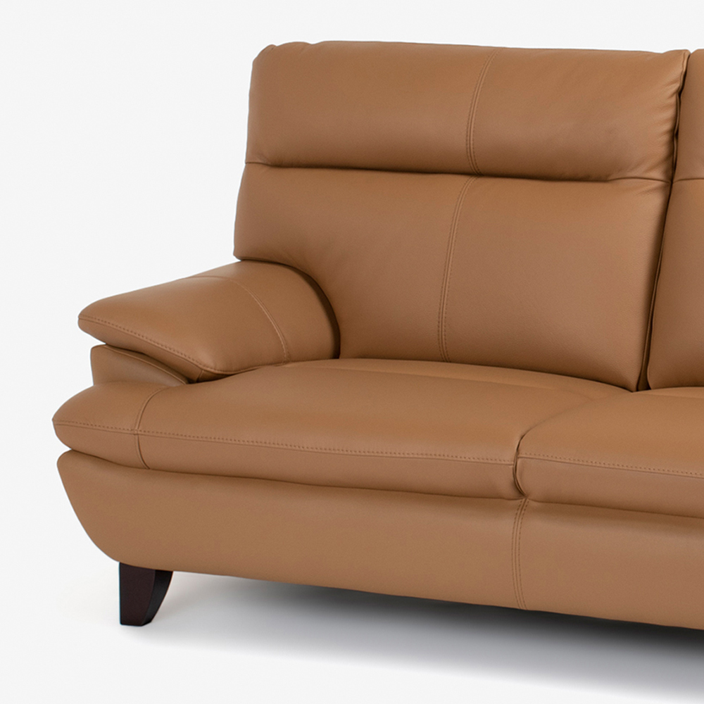 ソファ 2.5人掛け「ルーニー SD-344」幅183cm 半革キャメル色 #M-02【お手入れキットの特典付き】
