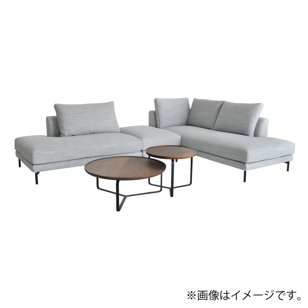 Abitamoda（アビタモーダ）センターテーブル「PACO（パコ）」天板：ウォールナット材/脚部：ブラック色 全2サイズ【受注生産品】