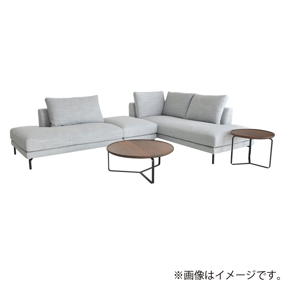 Abitamoda（アビタモーダ）センターテーブル「PACO（パコ）」天板：ウォールナット材/脚部：ブラック色 全2サイズ【受注生産品】