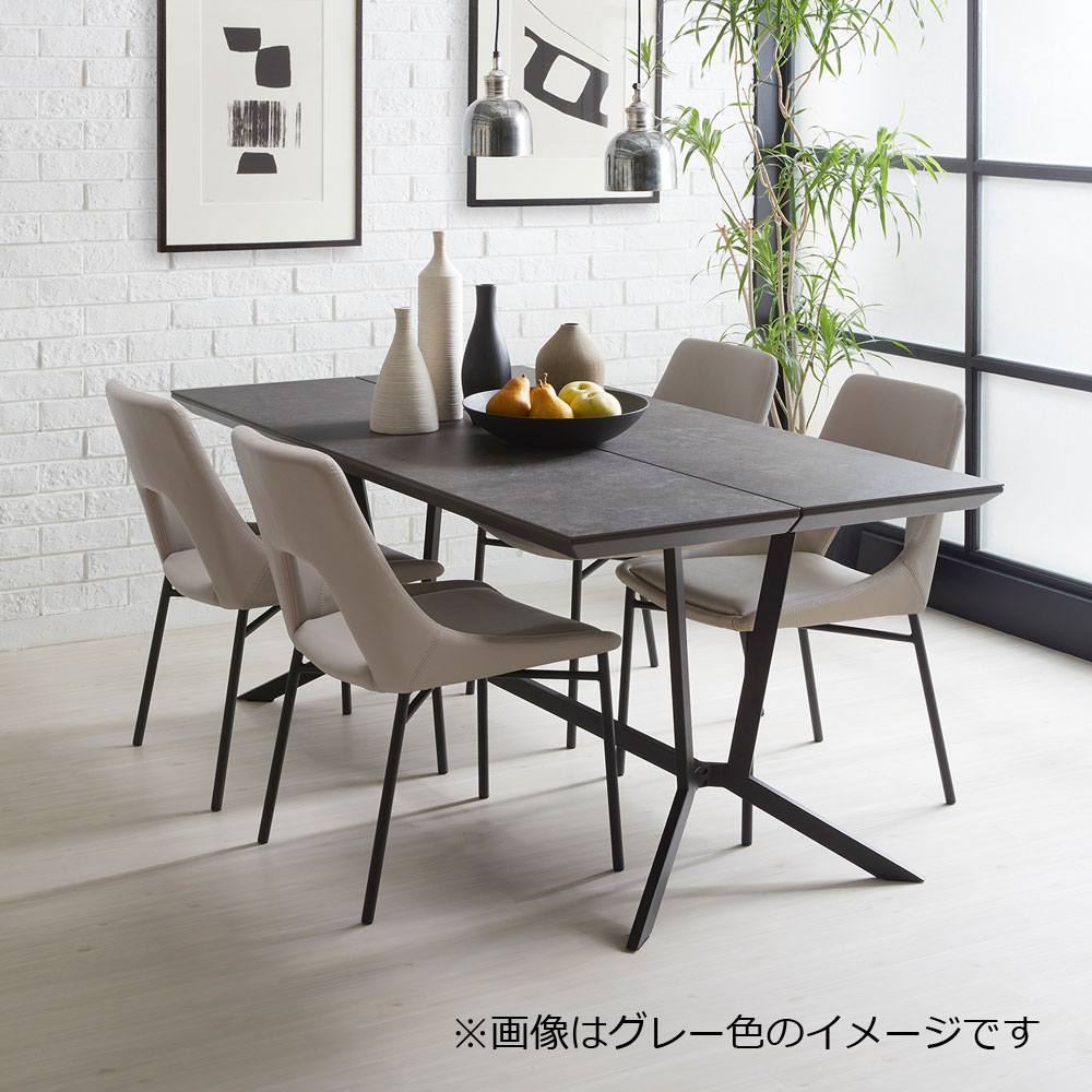 ダイニングチェア「レイラ」合成皮革 座面全2色