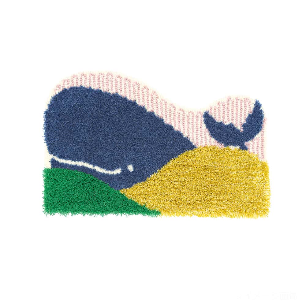 マット「クジラボヤージュ」 45ｘ75cm