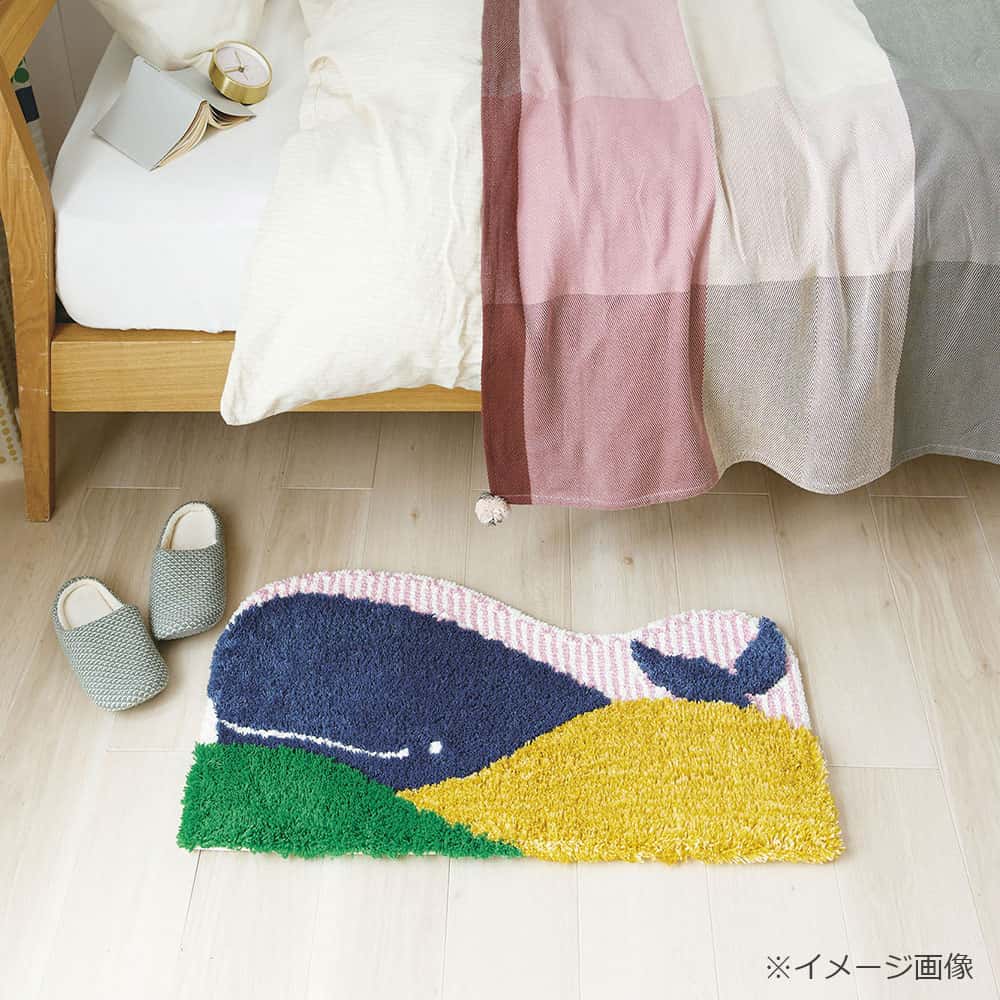 マット「クジラボヤージュ」 45ｘ75cm