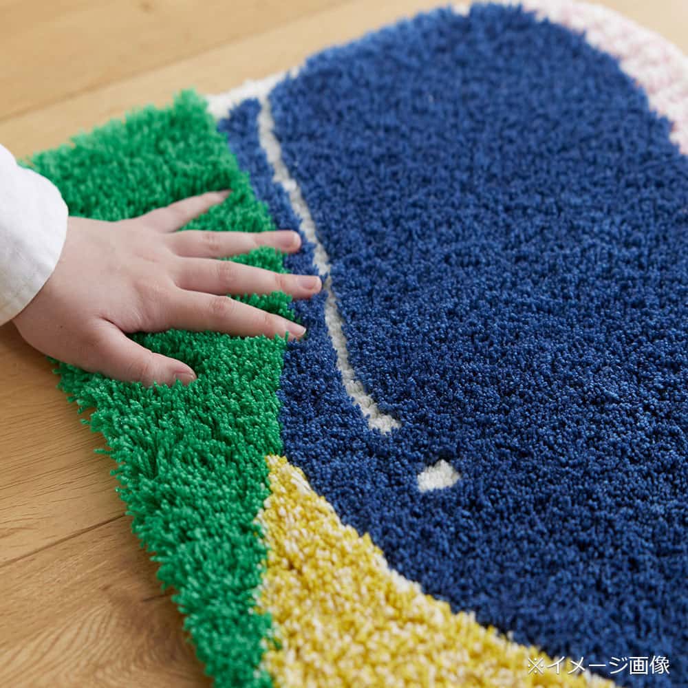 マット「クジラボヤージュ」 45ｘ75cm