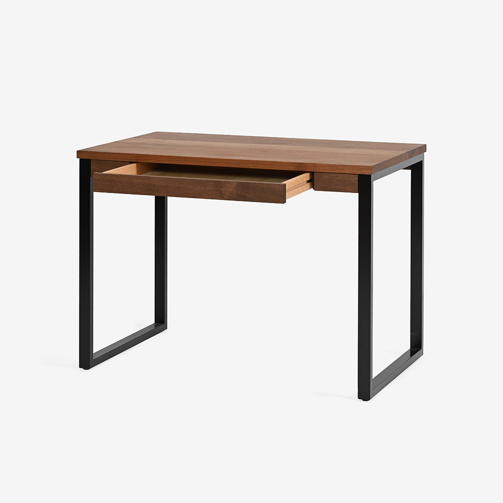 MASTERWAL（マスターウォール）デスク「WIN ウィン WIDE100SL-WN」幅100cm ウォールナット材 オイル仕上げ スチール脚ブラック 【受注生産品】