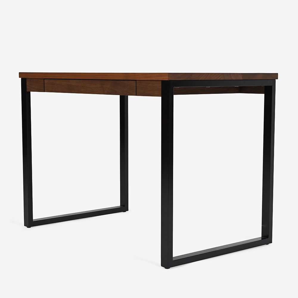 MASTERWAL（マスターウォール）デスク「WIN ウィン WIDE100SL-WN」幅100cm ウォールナット材 オイル仕上げ スチール脚ブラック 【受注生産品】