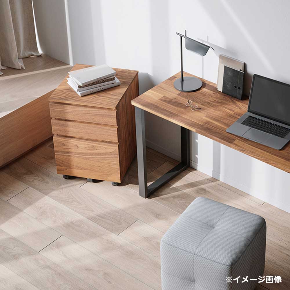 MASTERWAL（マスターウォール）デスクドロワーズ「VEGET ベジット VGDD-N-WN」幅43cm キャスター付 ウォールナット材 オイル仕上げ【受注生産品】