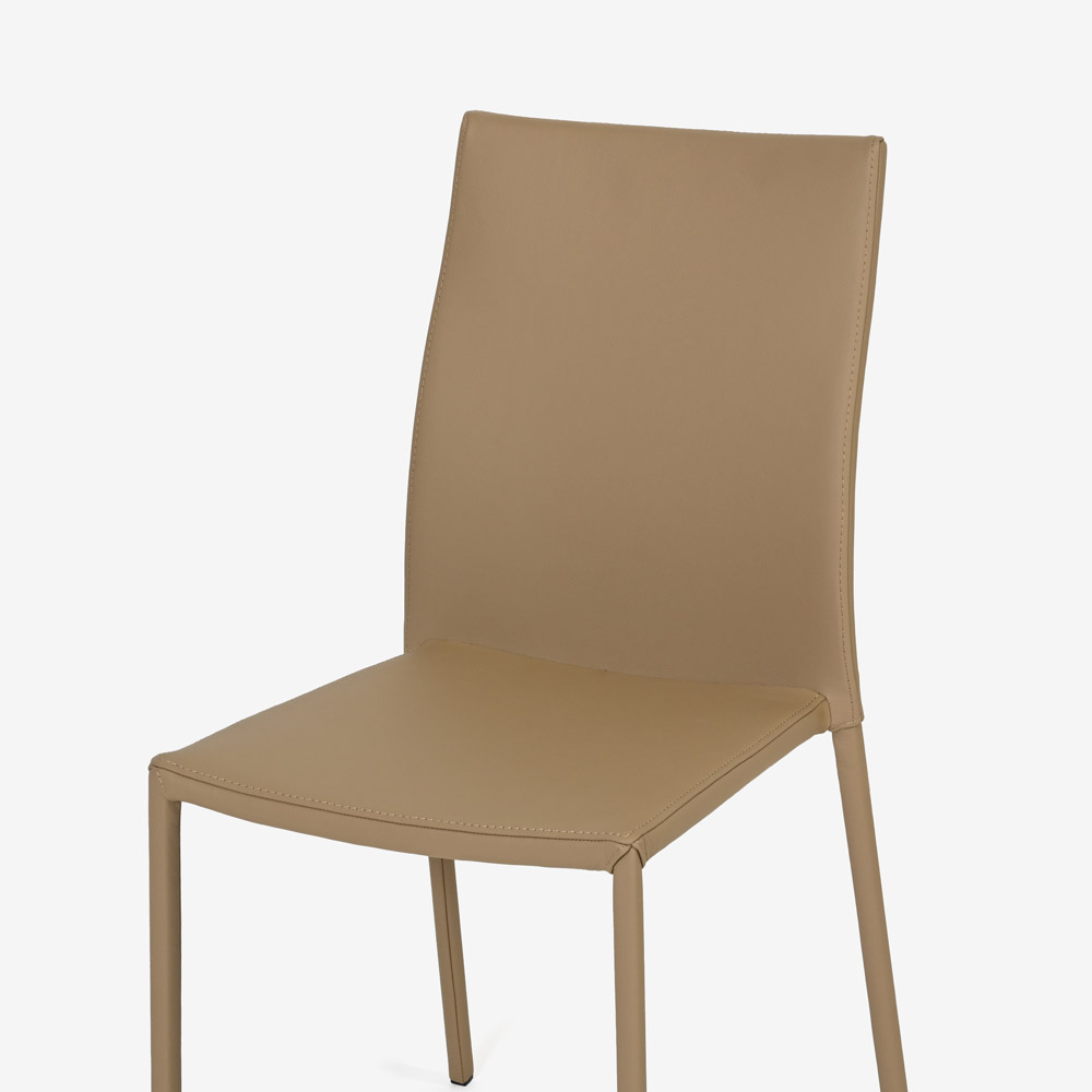 ligne roset（リーン・ロゼ）ダイニングチェア「ロゼスリム」革ベージュ【受注生産品】