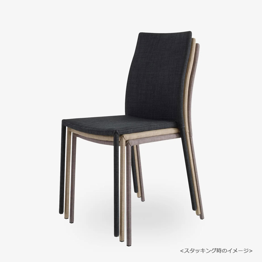 ligne roset（リーン・ロゼ）ダイニングチェア「ロゼスリム」革ベージュ【受注生産品】