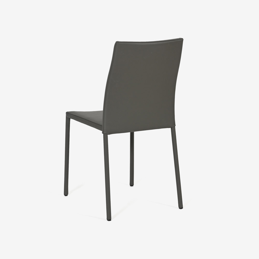 ligne roset（リーン・ロゼ）ダイニングチェア「ロゼスリム」革グレー【受注生産品】【次回入荷未定】