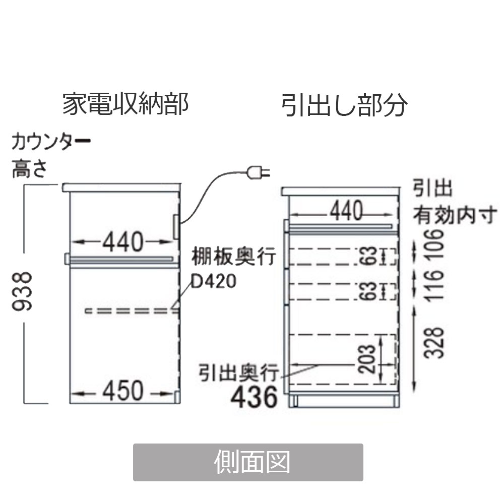 Pamouna（パモウナ）キッチンカウンター「SY-900R-3」幅90cm 奥行50cm 高さ93.8cm ハイカウンター 全3色