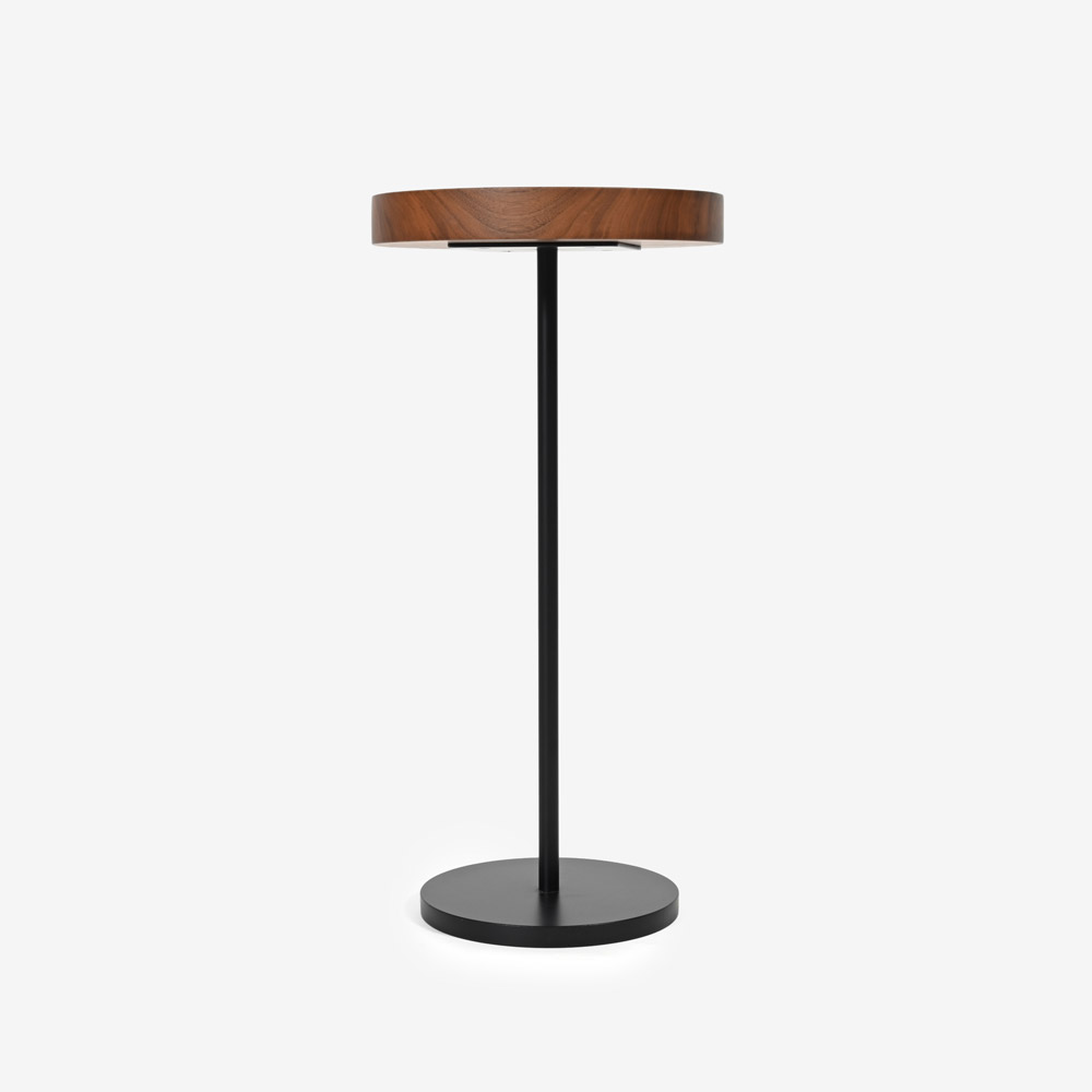 ligne roset（リーン・ロゼ）サイドテーブル「ロゼシャンテレール」丸25cm ウォールナット材【受注生産品】