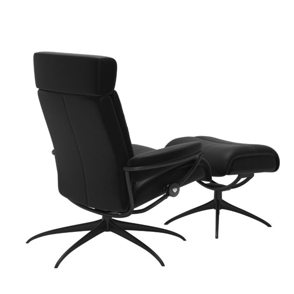 EKORNES(エコーネス)リクライニングチェア「ストレスレス トーキョー」スターベース ヘッドレスト付ローバック オットマン付 全2色