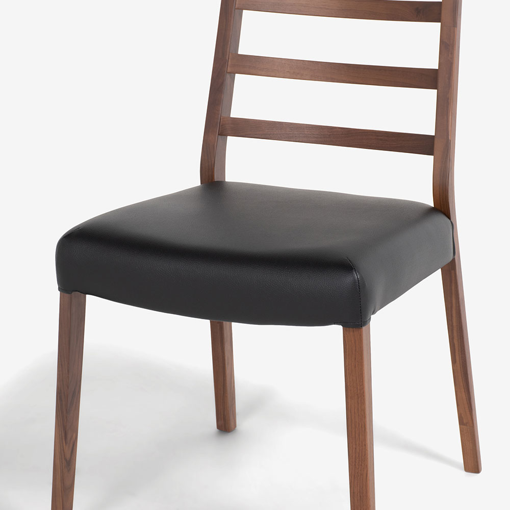 ダイニングセット「シネマ2」ウォールナット材 テーブル3サイズ 座面PVC2色