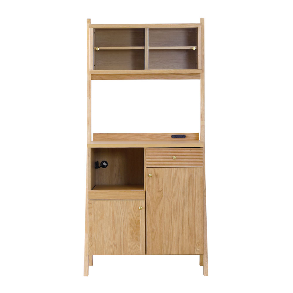 オープンボード 「ミロス 86KB」 幅86cm 奥行46cm 高さ180cm オーク材