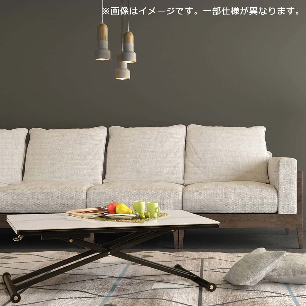 昇降式テーブル「グラナダ2」セラミック天板 幅110cm シャインホワイト色