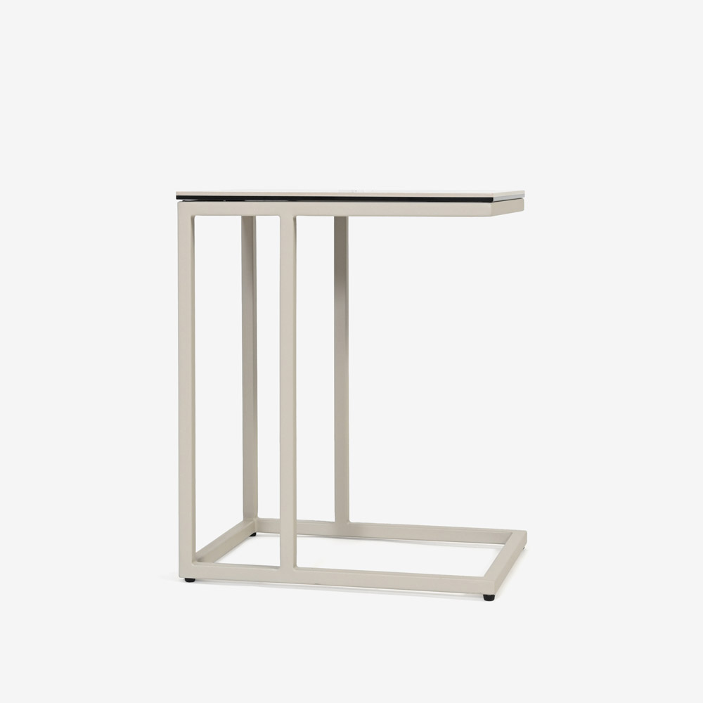サイドテーブル「アスティ」セラミック天板 アーバンホワイト色
