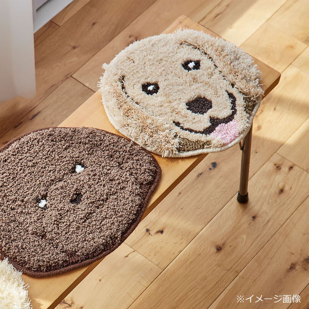 チェアパッド 「イヌカオ」＃58ゴールデン