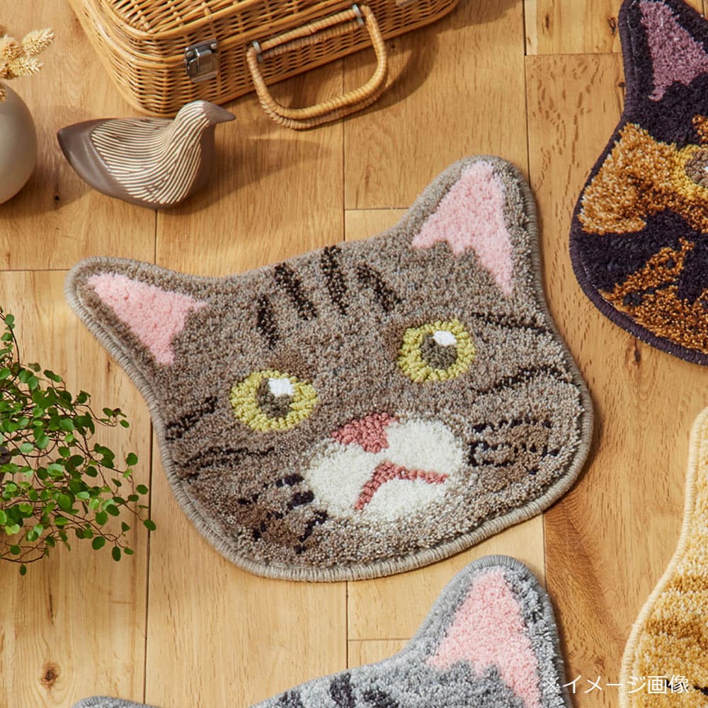 チェアパッド 「ネコカオ」＃48キジトラ