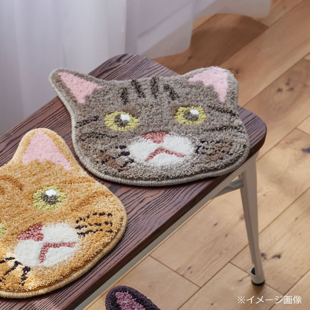 チェアパッド 「ネコカオ」＃48キジトラ