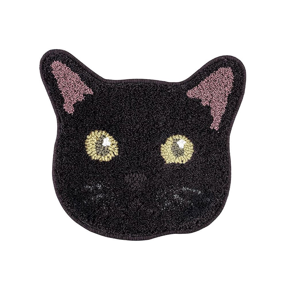 チェアパッド 「ネコカオ」＃41クロ