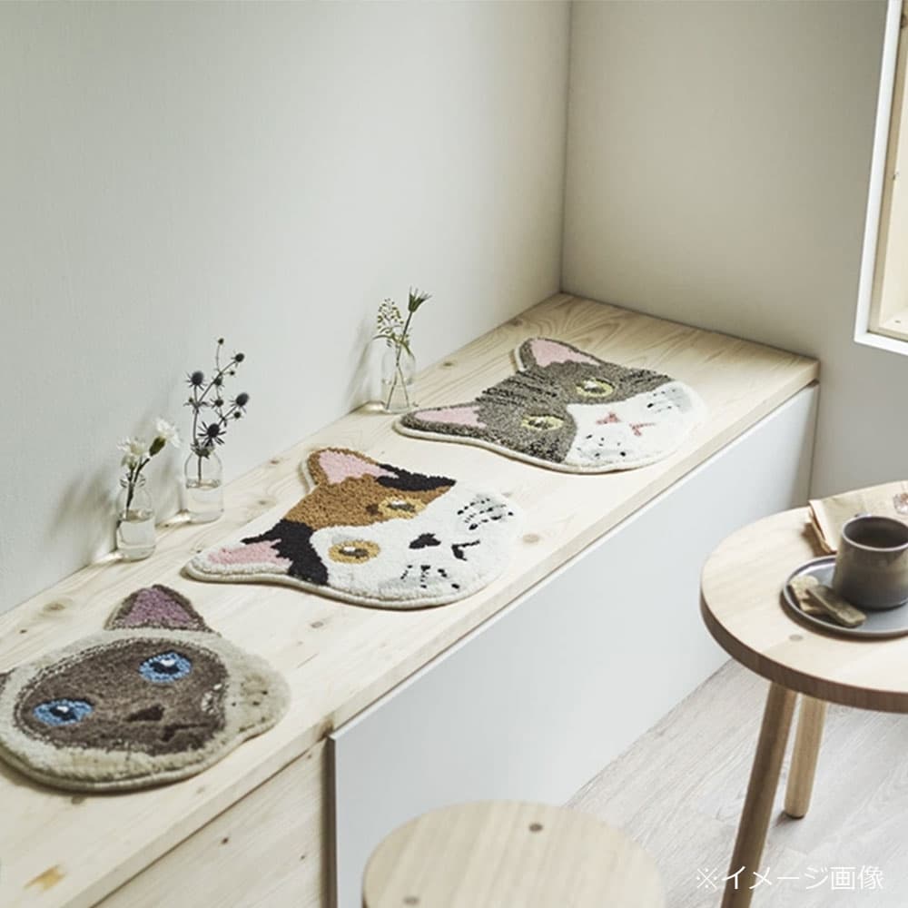 チェアパッド 「ネコカオ」＃45ミケ