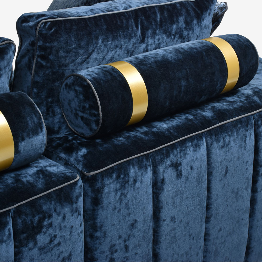 DURESTA（デュレスタ）ソファ「Stratus ストラタス」幅210cm 布＃Flatiron Midnight【お手入れキットの特典付き】