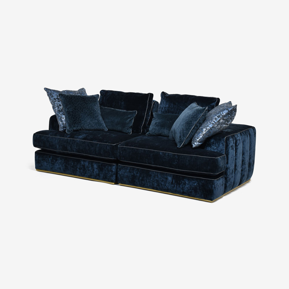 DURESTA（デュレスタ）ソファ「Stratus ストラタス」幅210cm 布＃Flatiron Midnight【お手入れキットの特典付き】