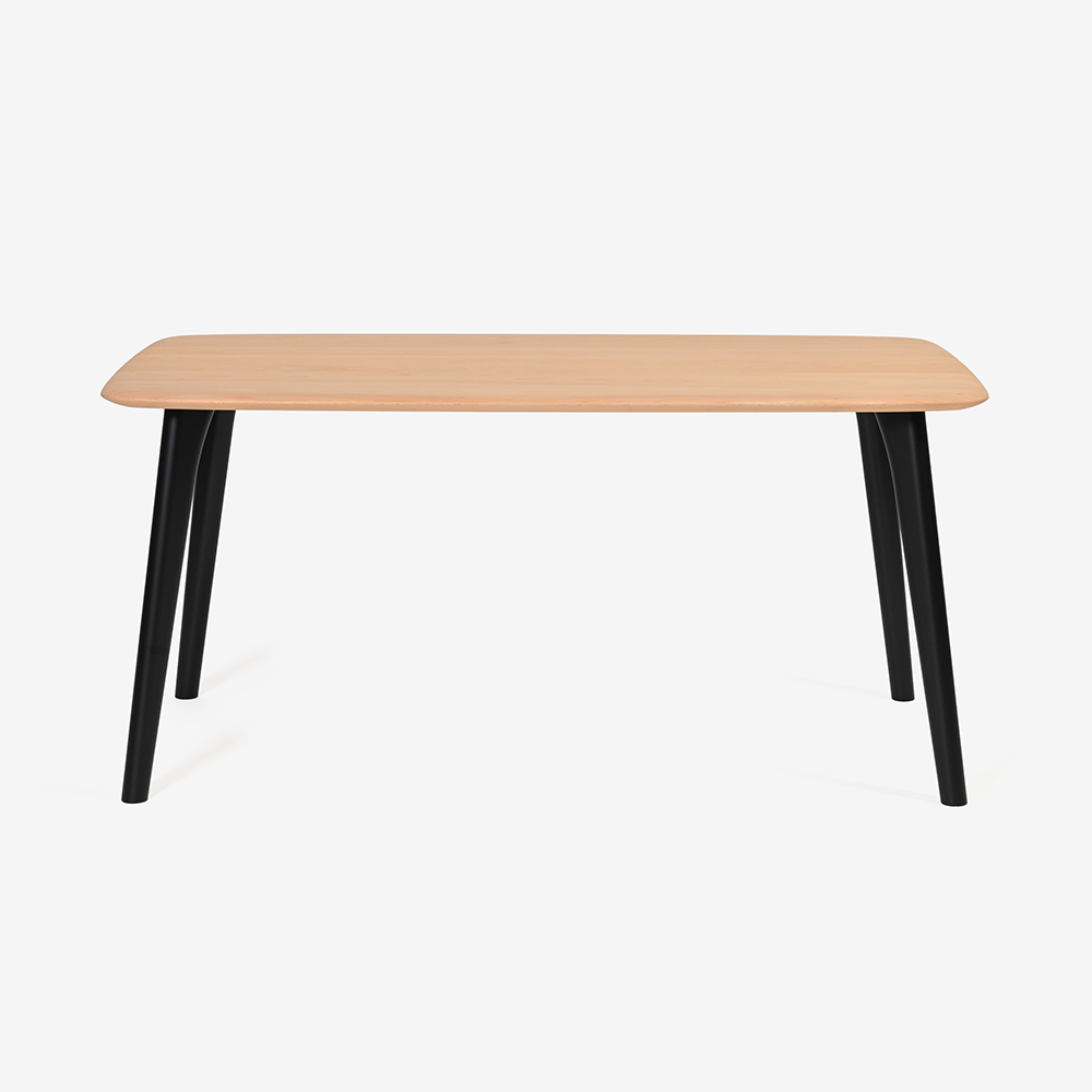 ダイニングセット「トリート」ブナ材 テーブル 天板NM色/脚BP色 ＋チェア NM色2脚 BP色2脚 全4サイズ【受注生産品】