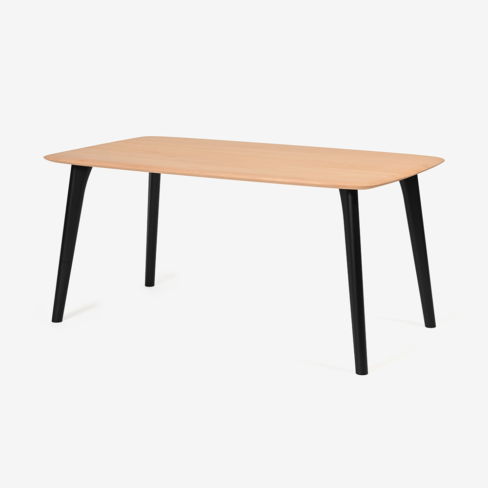 ダイニングセット「トリート」ブナ材 テーブル 天板NM色/脚BP色 ＋チェア NM色2脚 BP色2脚 全4サイズ【受注生産品】