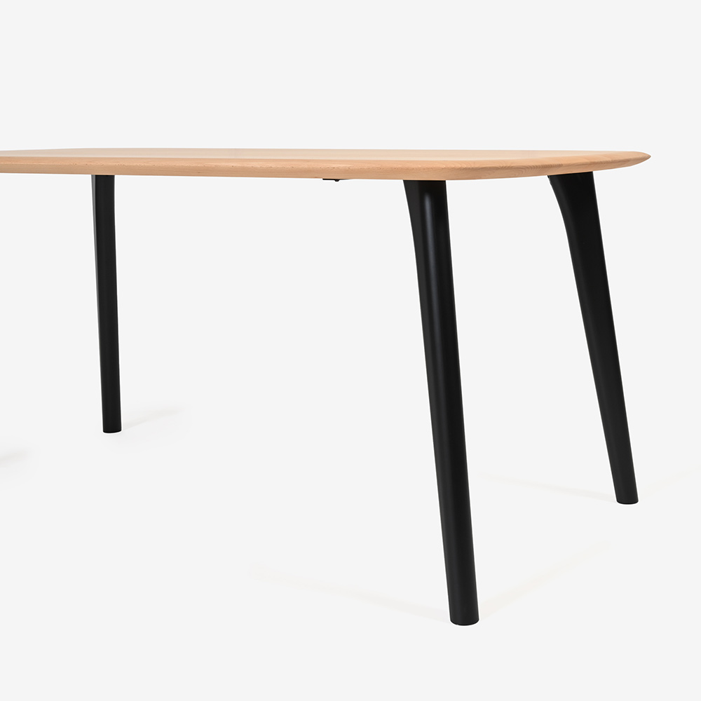 ダイニングセット「トリート」ブナ材 テーブル 天板NM色/脚BP色 ＋チェア NM色2脚 BP色2脚 全4サイズ【受注生産品】