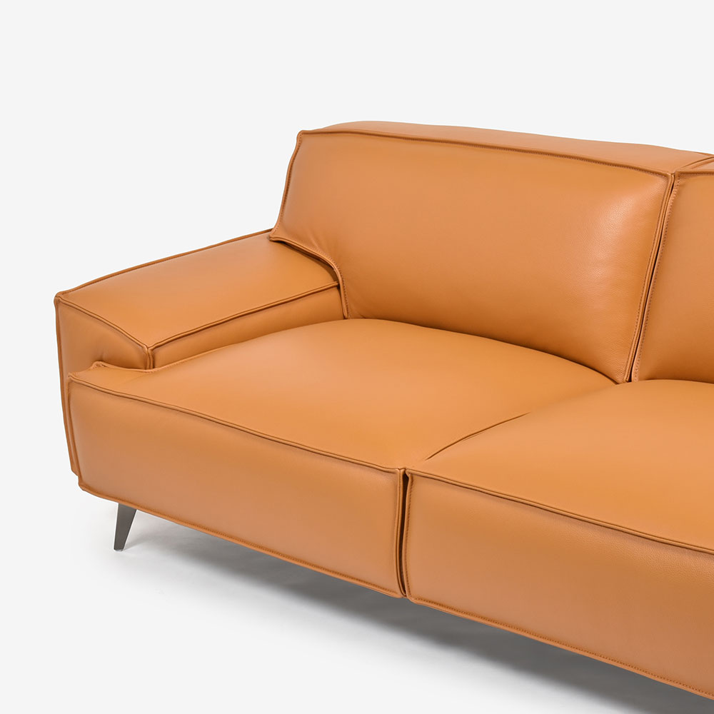 ソファ 3人掛け 「L/S 78（エルエス78）」幅202cm 革#J/S-335E ハニーイエロー色【セール対象品のため22%OFF】【お手入れキットの特典付き】