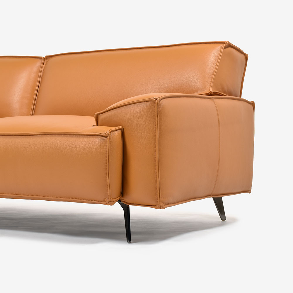 ソファ 3人掛け 「L/S 78（エルエス78）」幅202cm 革#J/S-335E ハニーイエロー色【セール対象品のため22%OFF】【お手入れキットの特典付き】