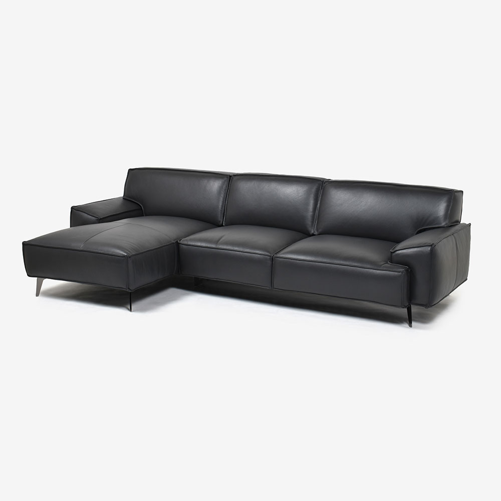 カウチソファ2点セット 向って左カウチ 「L/S 78（エルエス78）」幅275cm 革#J/S-180E スレートグレー色【セール対象品のため24%OFF】【お手入れキットの特典付き】