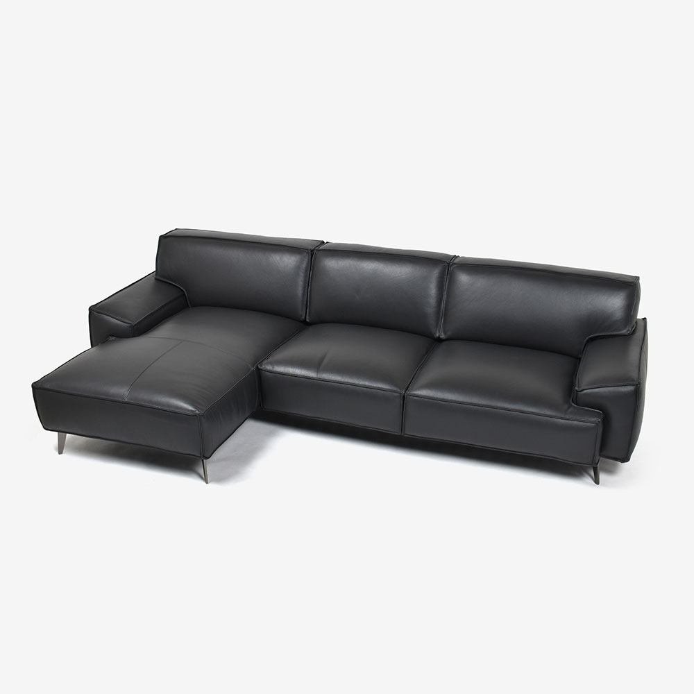 カウチソファ2点セット 向って左カウチ 「L/S 78（エルエス78）」幅275cm 革#J/S-180E スレートグレー色【セール対象品のため24%OFF】【お手入れキットの特典付き】