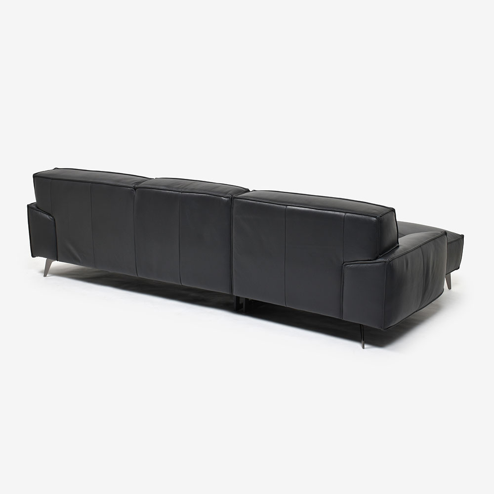 カウチソファ2点セット 向って左カウチ 「L/S 78（エルエス78）」幅275cm 革#J/S-180E スレートグレー色【セール対象品のため24%OFF】【お手入れキットの特典付き】