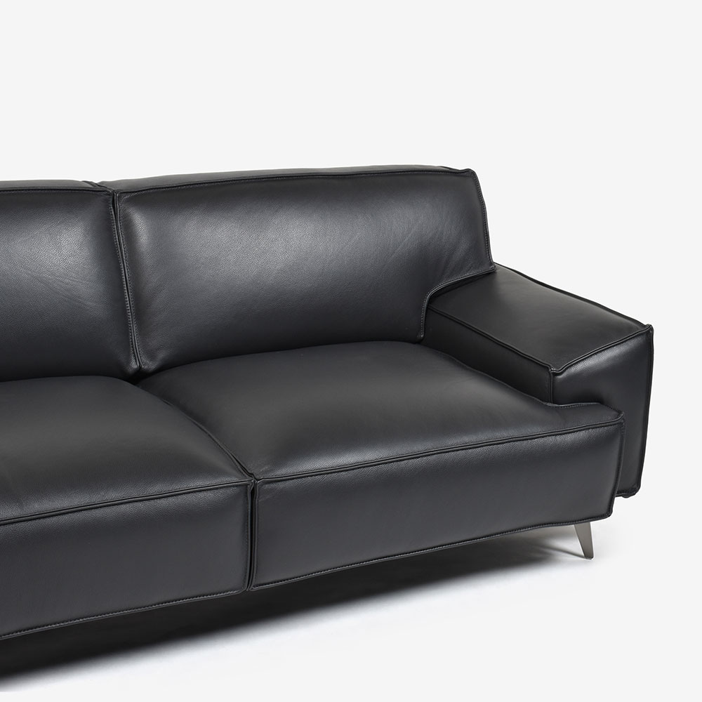 カウチソファ2点セット 向って左カウチ 「L/S 78（エルエス78）」幅275cm 革#J/S-180E スレートグレー色【セール対象品のため24%OFF】【お手入れキットの特典付き】