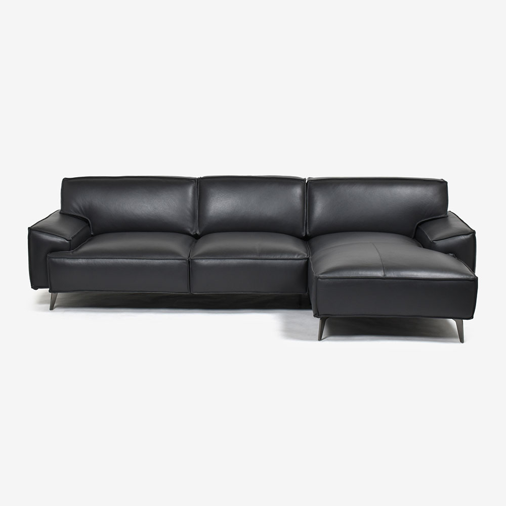 カウチソファ2点セット 向って右カウチ 「L/S 78（エルエス78）」幅275cm 革#J/S-180E スレートグレー色【セール対象品のため24%OFF】【お手入れキットの特典付き】