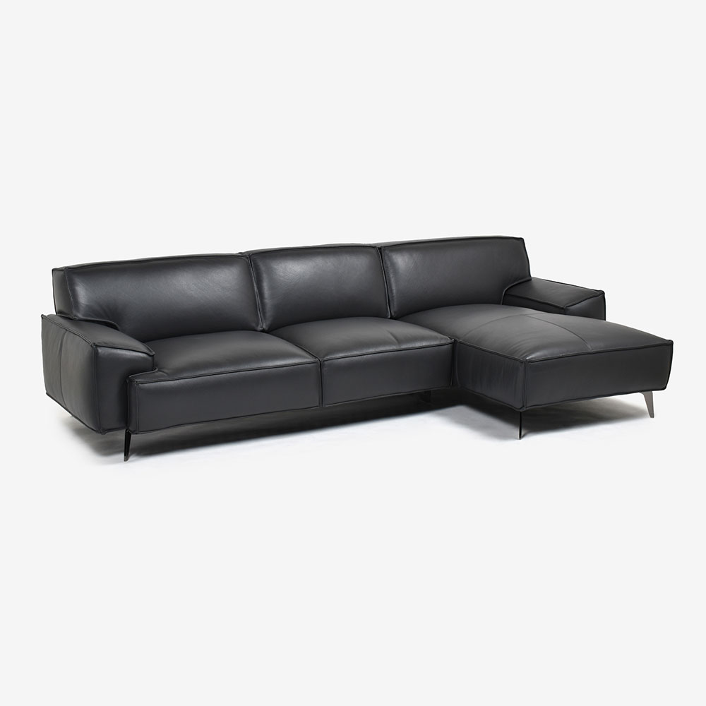 カウチソファ2点セット 向って右カウチ 「L/S 78（エルエス78）」幅275cm 革#J/S-180E スレートグレー色【セール対象品のため24%OFF】【お手入れキットの特典付き】